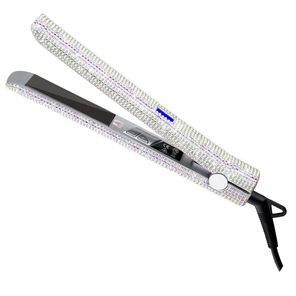 Hair Straightener Curler Bling Diamond - Zanyaa