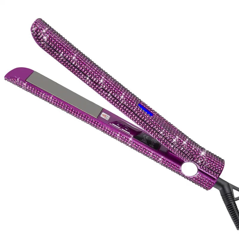 Hair Straightener Curler Bling Diamond - Zanyaa