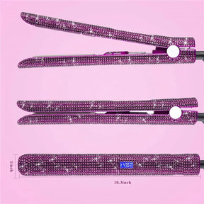 Hair Straightener Curler Bling Diamond - Zanyaa