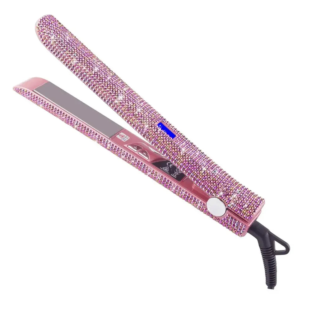 Hair Straightener Curler Bling Diamond - Zanyaa
