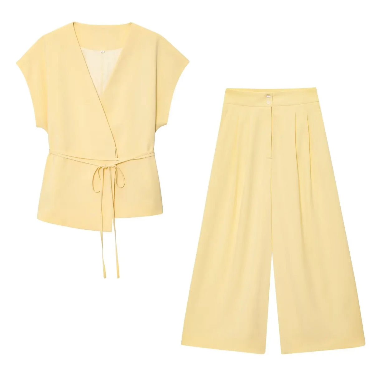 Trouser Suits Sleeveless V-Neck