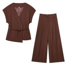 Trouser Suits Sleeveless V-Neck